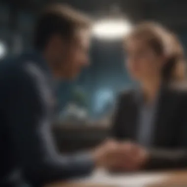 Mentorship in the Workplace A professional setting showcasing a mentorship meeting