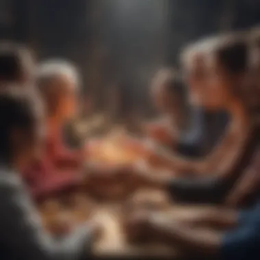 A group of diverse individuals sharing a moment of appreciation