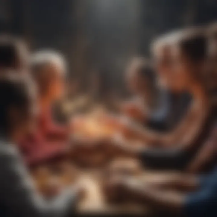 A group of diverse individuals sharing a moment of appreciation