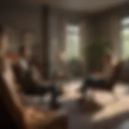 Therapist conducting cognitive behavioral therapy session with client