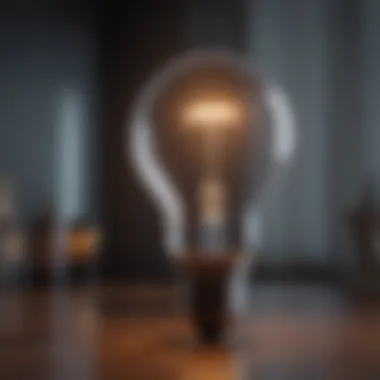 Illuminating Insights Illustration of a light bulb glowing brightly