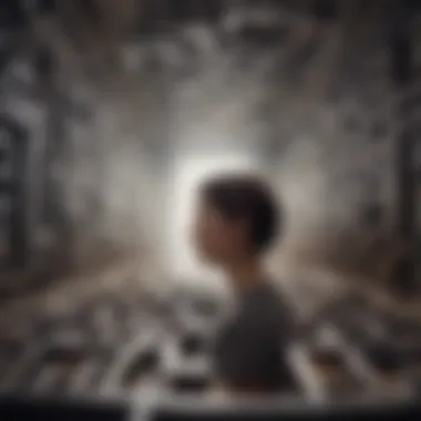 Navigating the Mind Maze Illustration of a mind maze
