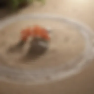 Zen garden with raked patterns in sand