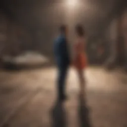 Abstract illustration of relationship dynamics affected by anxiety