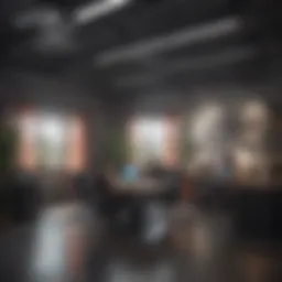 A vibrant office environment showcasing collaboration