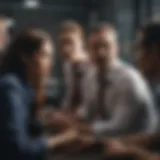 A diverse group collaborating on a project