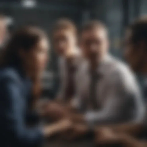 A diverse group collaborating on a project