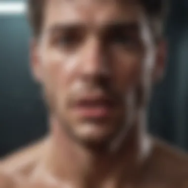 Intense Sweating Episode Illustration visualizing the intense sweating that may occur in a panic attack