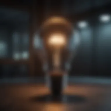 A lightbulb illuminating a dark space, symbolizing insights and realizations gained from overcoming doubt.