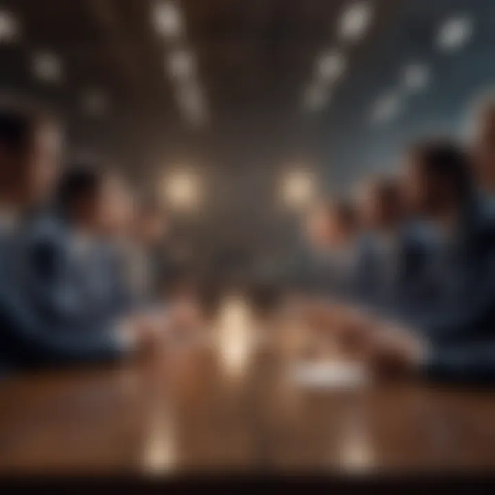 Modern leaders strategizing in a meeting