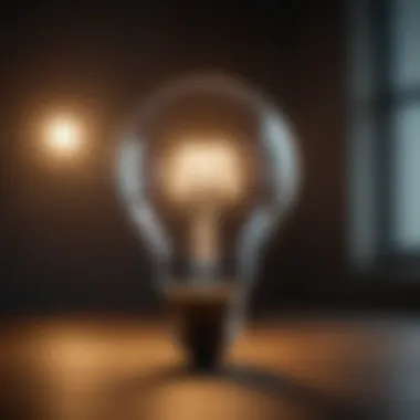 A light bulb illuminating a dark room, representing insights and clarity.