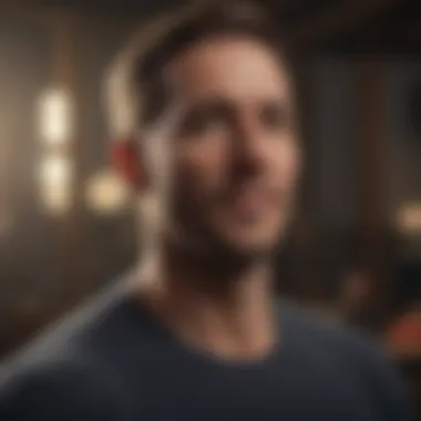 A speaker using powerful body language