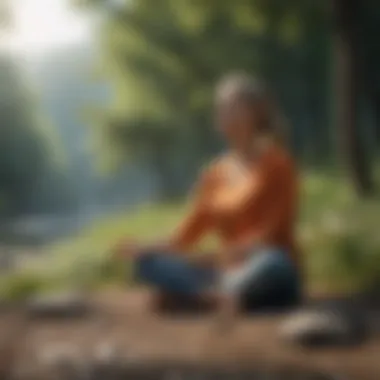A serene outdoor scene encouraging mindfulness and relaxation.
