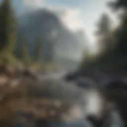 A serene landscape symbolizing tranquility amidst chaos