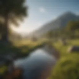 A serene landscape reflecting tranquility and joy