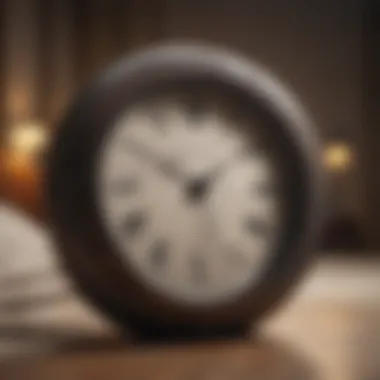 Time Lost in Reflection A close-up of a clock showing time passing, symbolizing the impact of extended periods in bed.