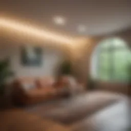 A serene therapy room with comfortable seating and calming decor