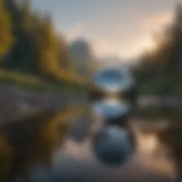 A serene landscape symbolizing self-reflection