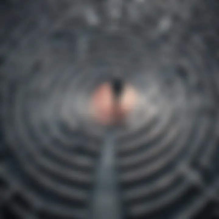 Abstract representation of a confident mindset with a maze leading to success