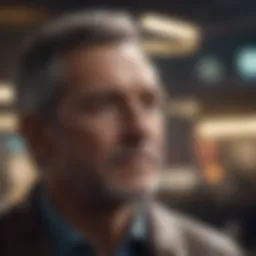 Visionary leader contemplating future strategies