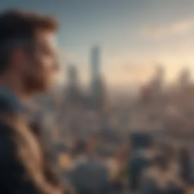 Elevate Your Ambitions with a Visionary Mentor Visionary mentor overlooking cityscape