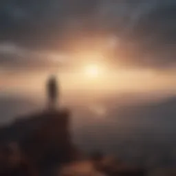 Visionary silhouette against the horizon