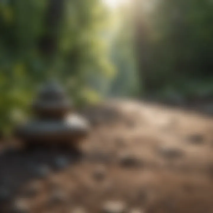 An individual practicing mindfulness in a calming environment