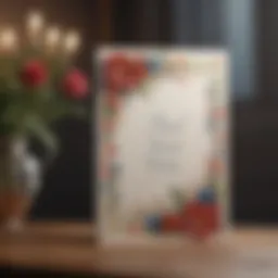 A beautifully crafted thank you card adorned with floral designs