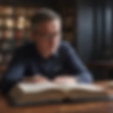 Embracing Continuous Learning An individual immersed in a book, embodying the spirit of continuous learning