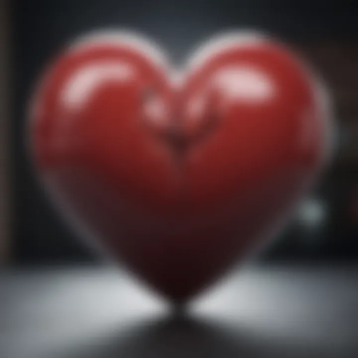 A close-up view of a heart symbolizing love and compatibility concerns